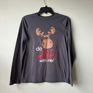 Wonder Nation”Do Not‎ Moose With Me”Graphic Pajama Top Long Sleeve Size XL
